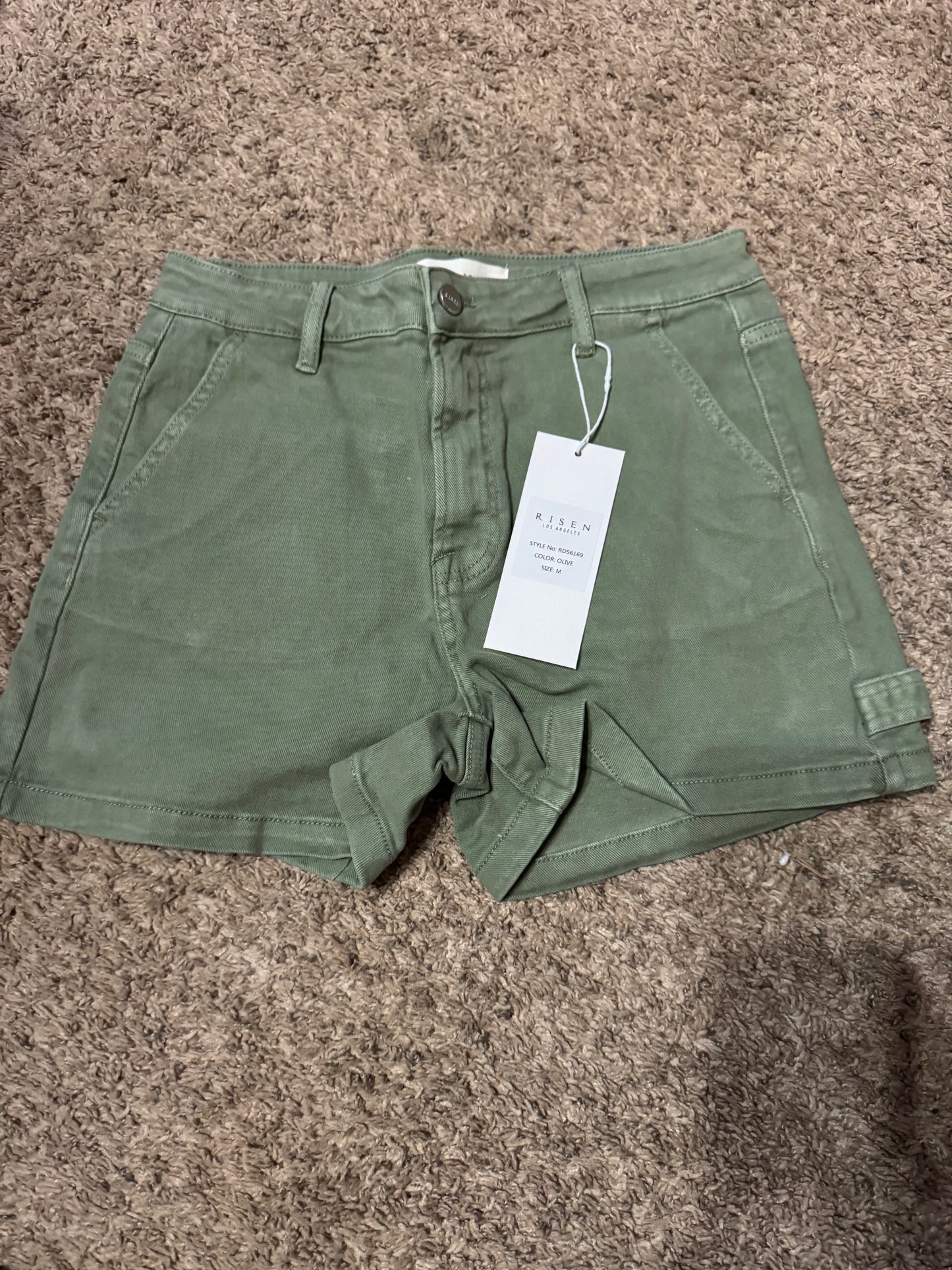 Risen High Rise Olive Short