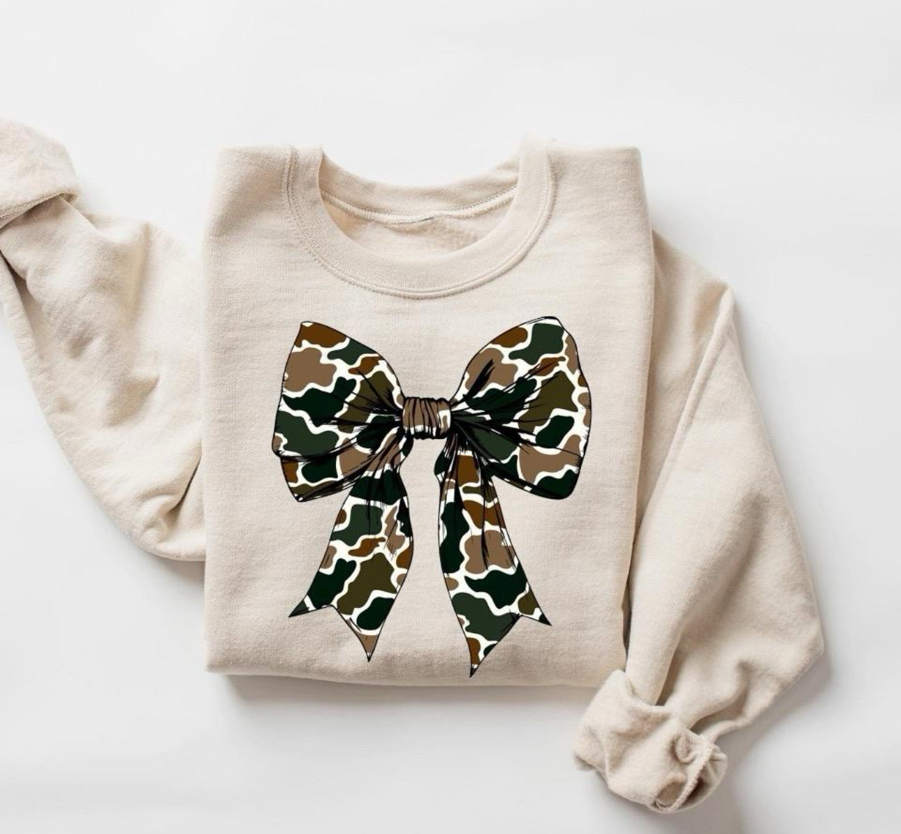 Duck camo bow Tee or Sweatshirt