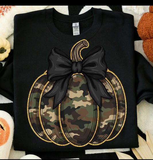 Camo pumpkin Tshirt/Sweatshirt