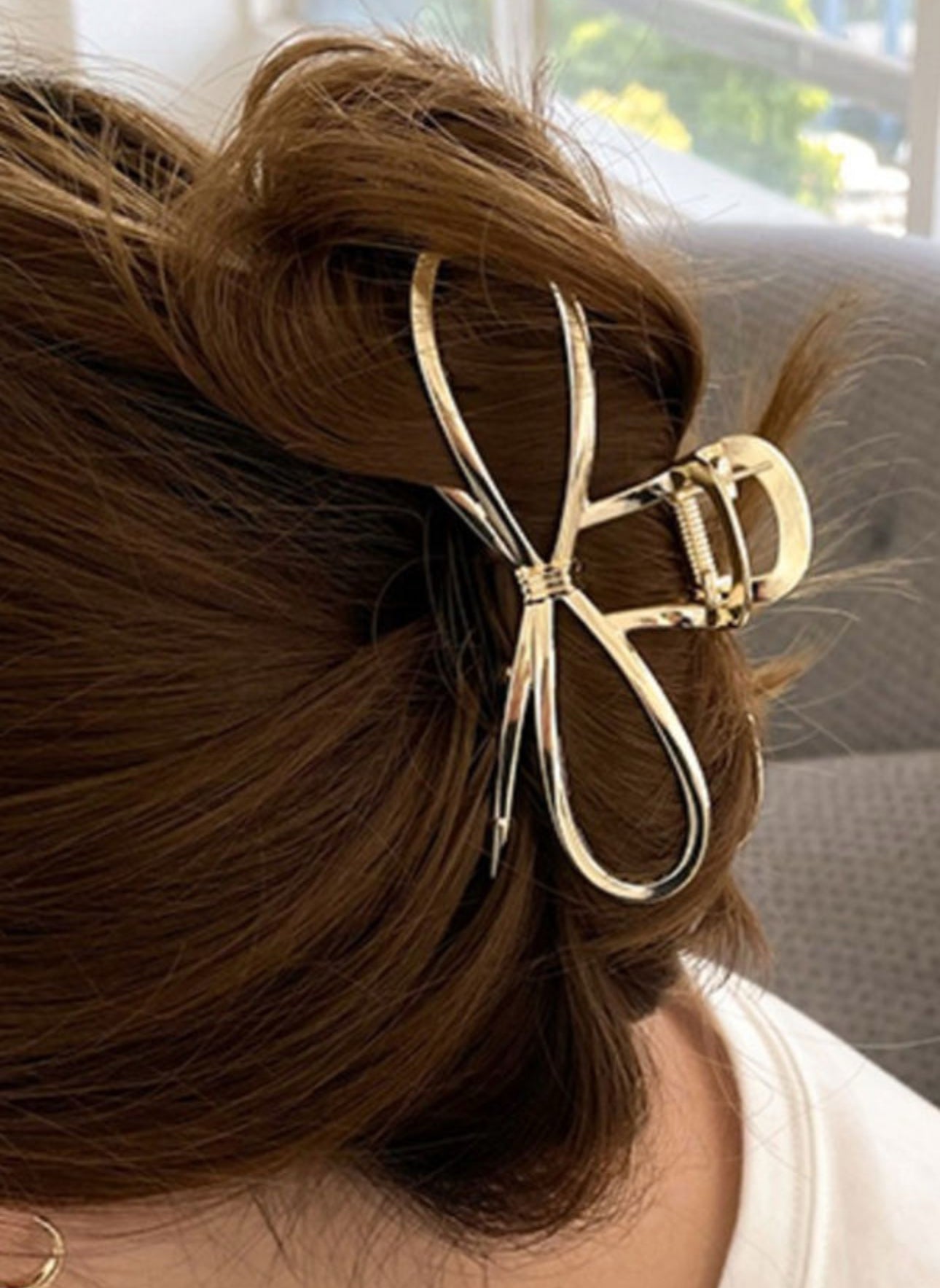 Gold Bowknot Claw Clip