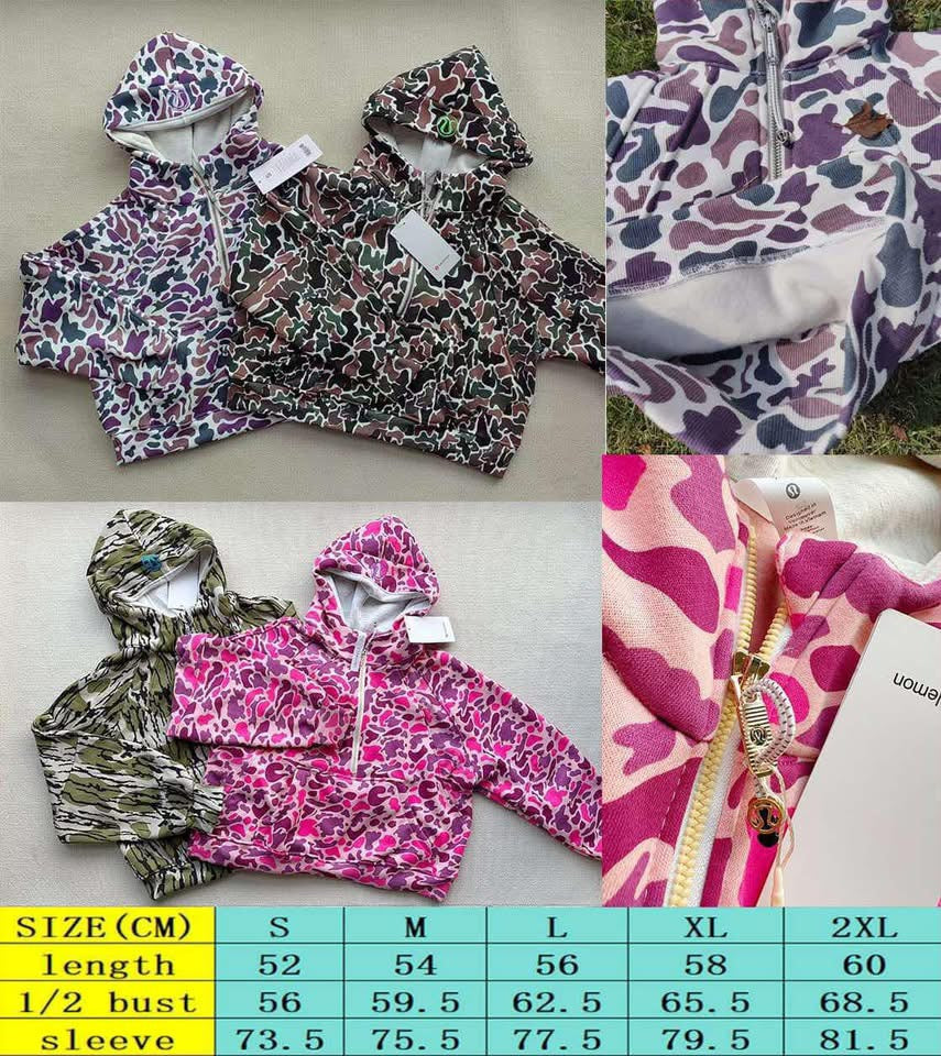 Lu Inspired Camo Crop Hoodie