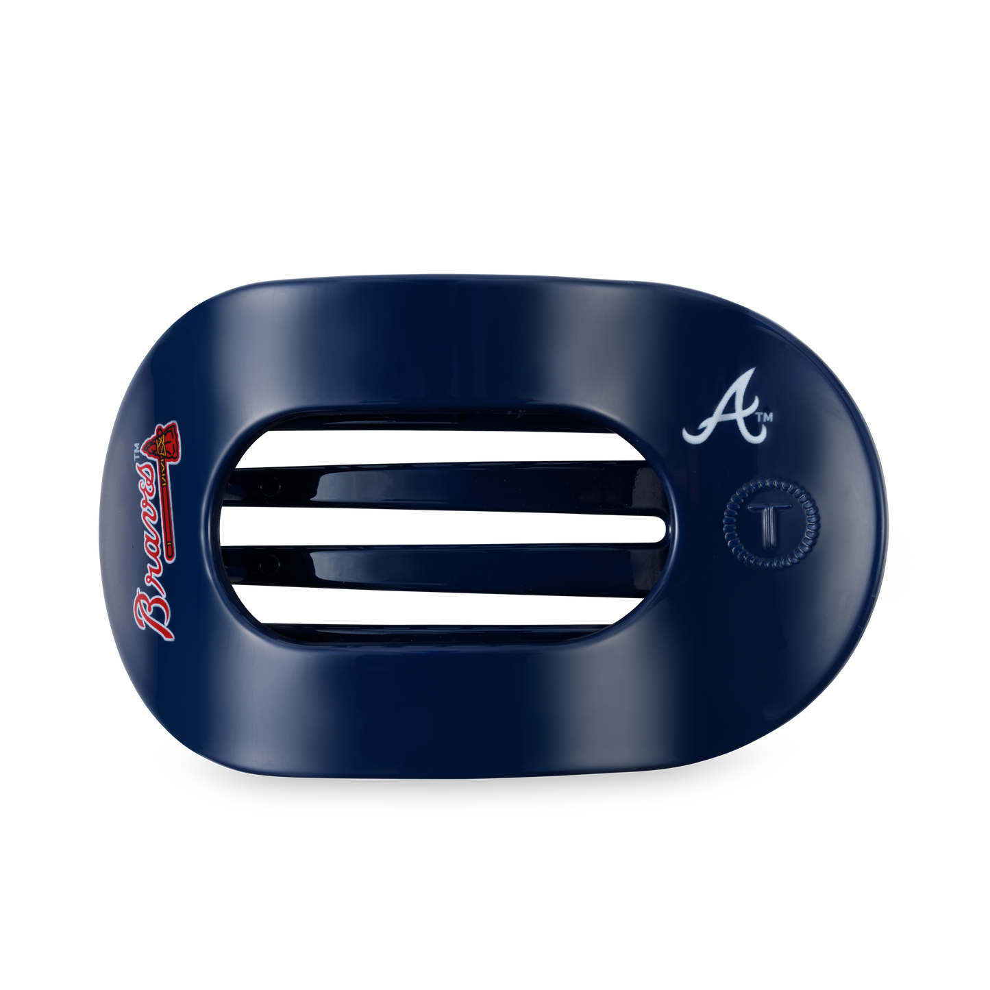 Flat Round Hair Clip | Large | Atlanta Braves